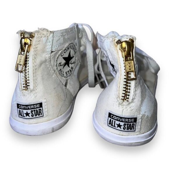 Converse Chuck Taylor CT Gladiator Hi White /Gold 547243F Women's 6 - Picture 5 of 11